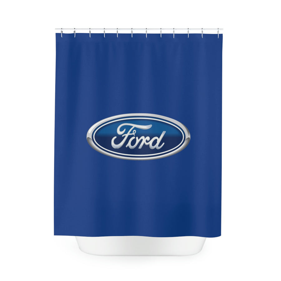 Dark Blue Ford Shower Curtain™