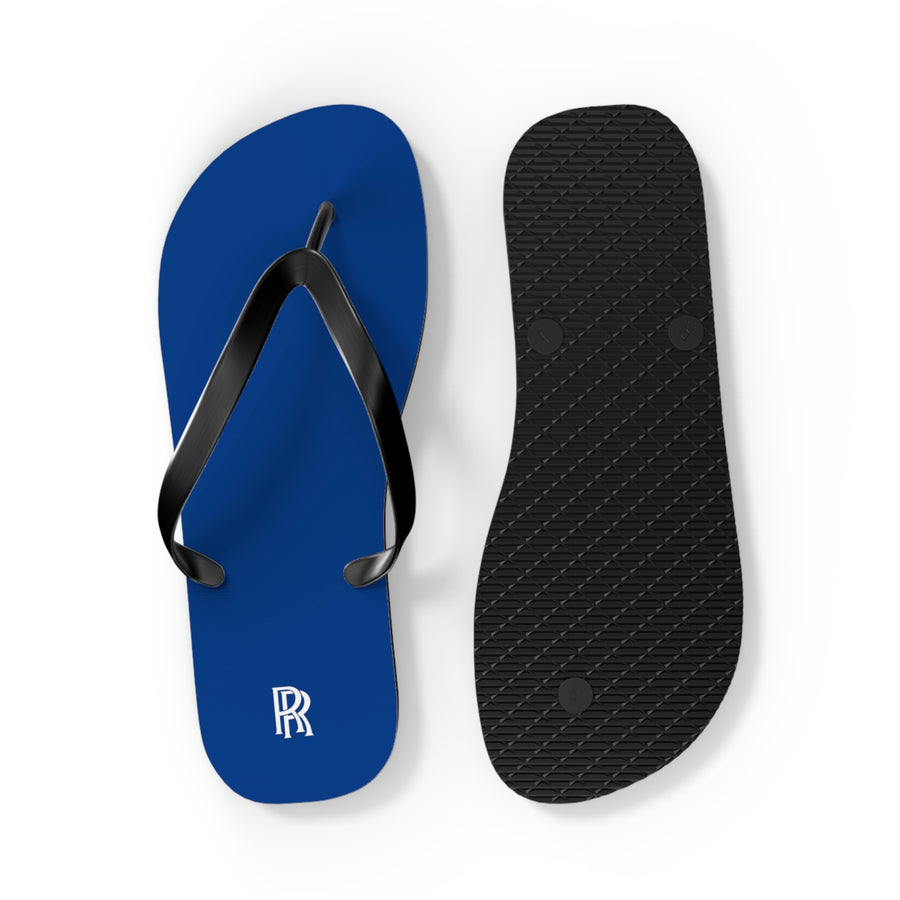 Unisex Dark Blue Rolls Royce Flip Flops™