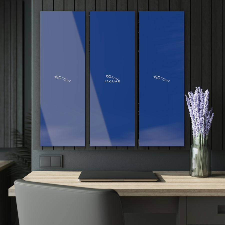 Dark Blue Jaguar Acrylic Prints (Triptych)™