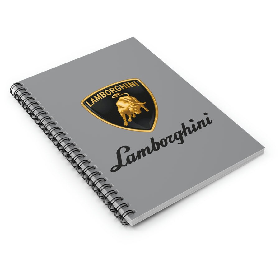 Grey Lamborghini Spiral Notebook - Ruled Line™