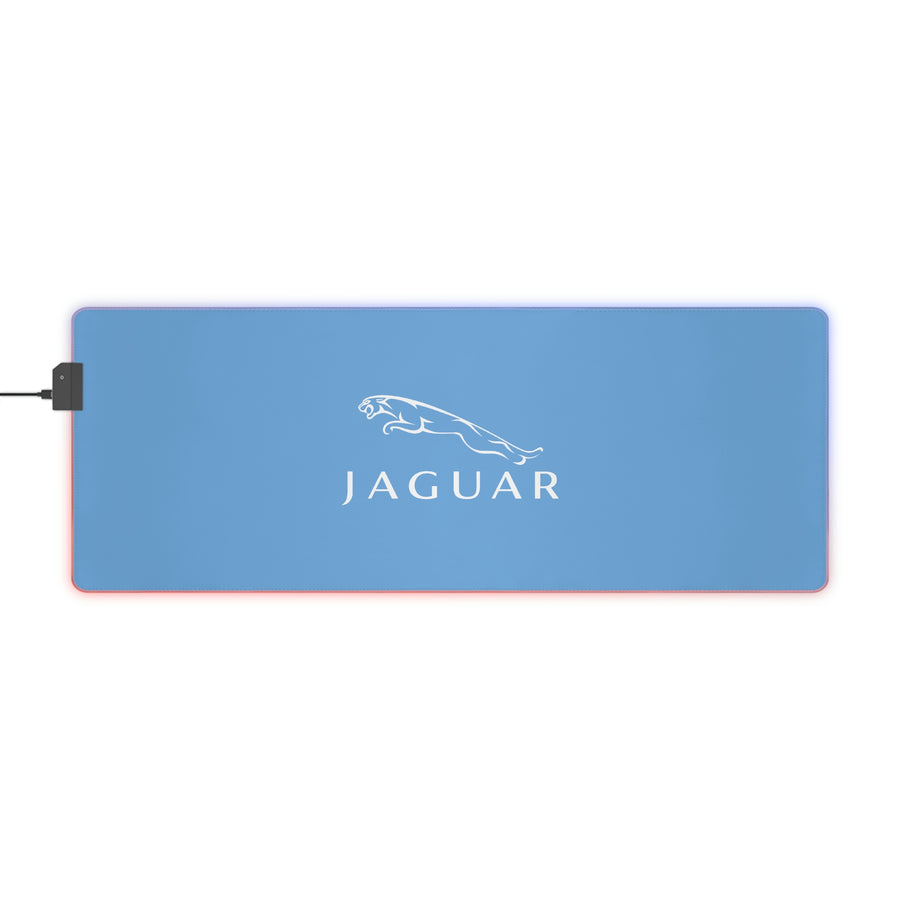 Light Blue Jaguar LED Gaming Mouse Pad™