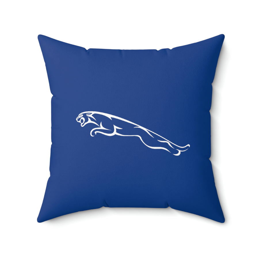 Dark Blue Jaguar Spun Polyester Square Pillow™