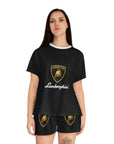 Women's Black Lamborghini Short Pajama Set™