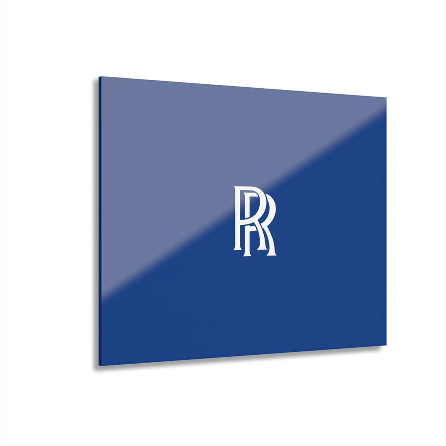 Dark Blue Rolls Royce Acrylic Prints (French Cleat Hanging)™