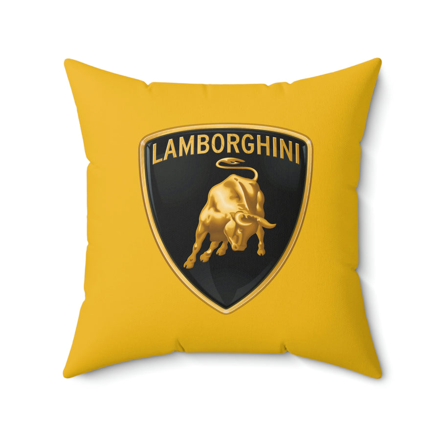 Yellow Lamborghini Spun Polyester Square Pillow™