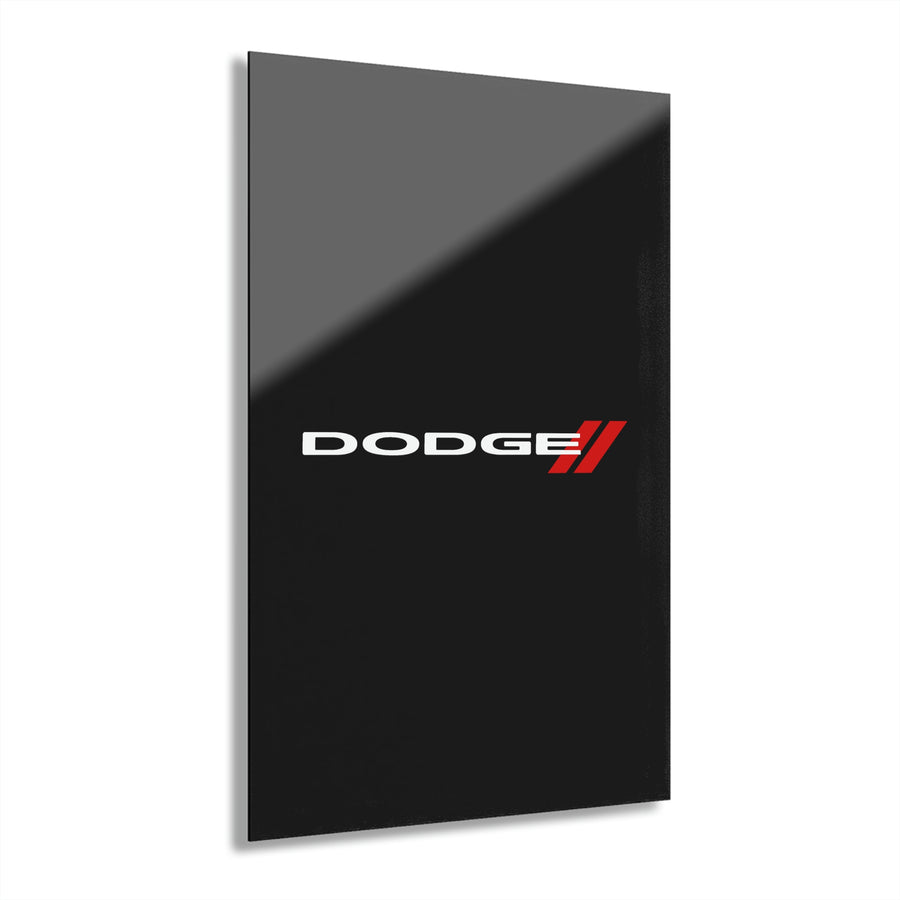 Black Dodge Acrylic Prints (French Cleat Hanging)™