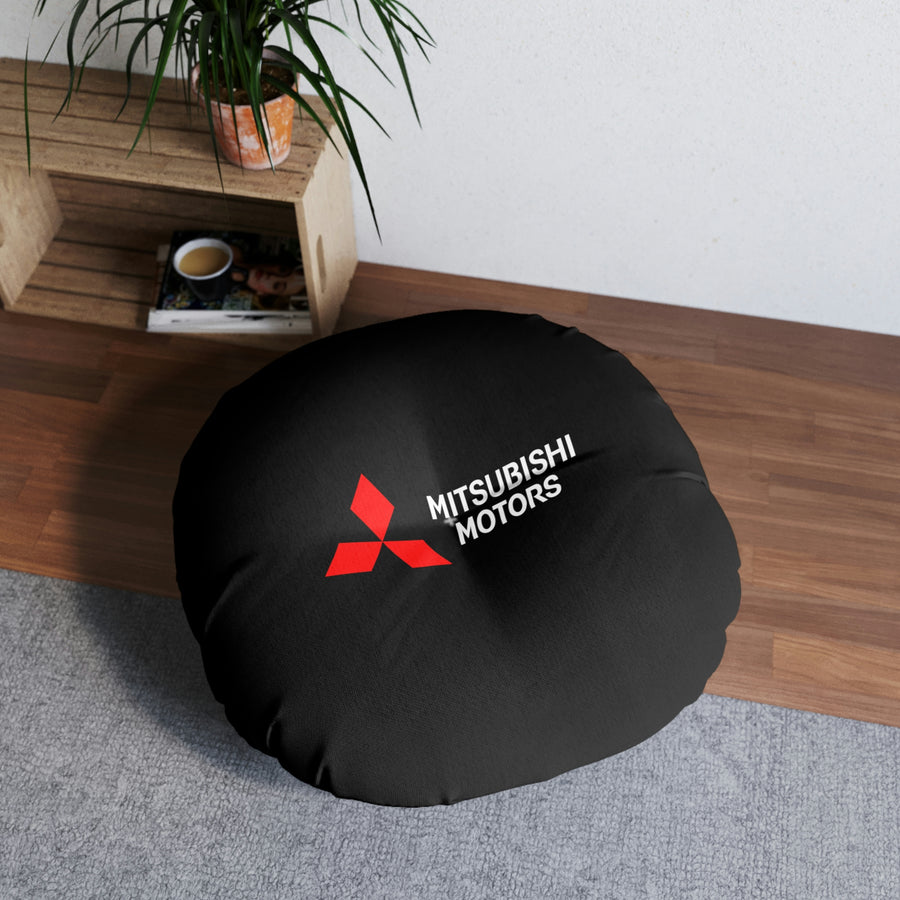 Black Mitsubishi Tufted Floor Pillow, Round™