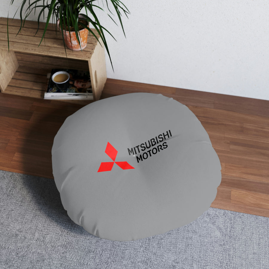 Grey Mitsubishi Tufted Floor Pillow, Round™