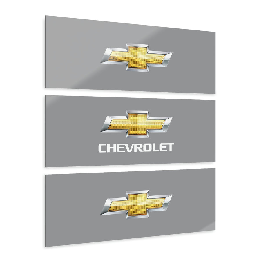 Grey Chevrolet Acrylic Prints (Triptych)™