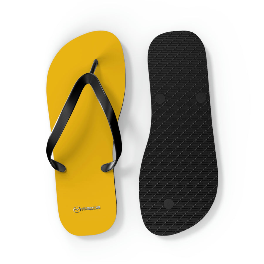 Unisex Yellow Mazda Flip Flops™