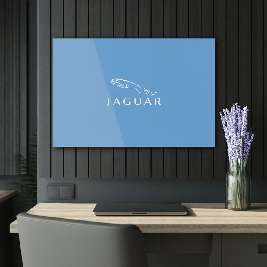 Light Blue Jaguar Acrylic Prints (French Cleat Hanging)™