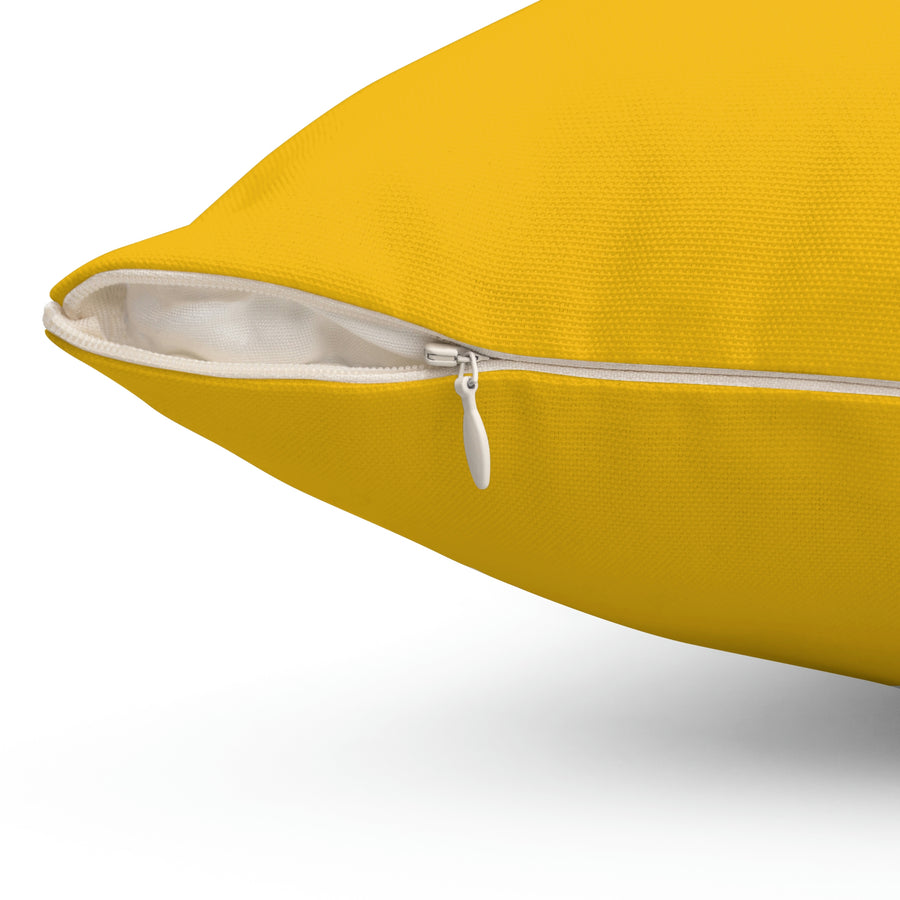 Yellow Mitsubishi Spun Polyester Square Pillow™