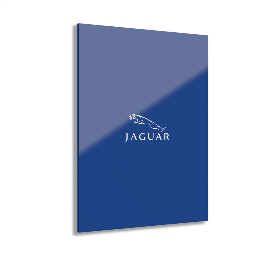 Dark Blue Jaguar Acrylic Prints (French Cleat Hanging)™