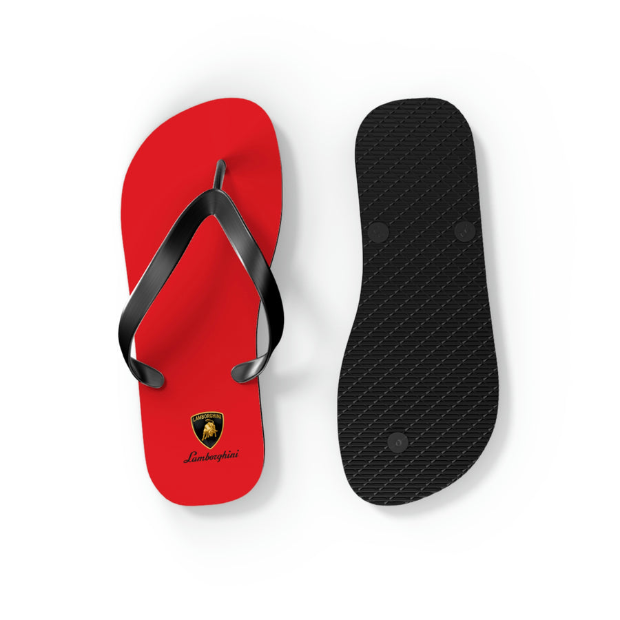 Unisex Red Lamborghini Flip Flops™