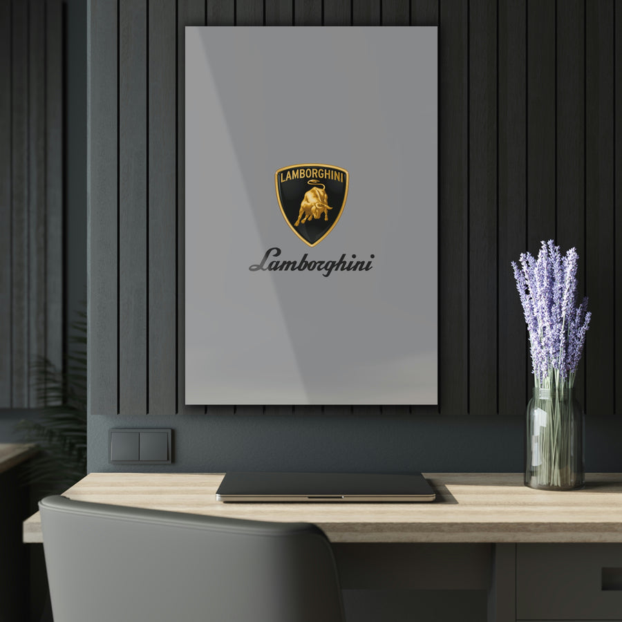 Grey Lamborghini Acrylic Prints (French Cleat Hanging)™