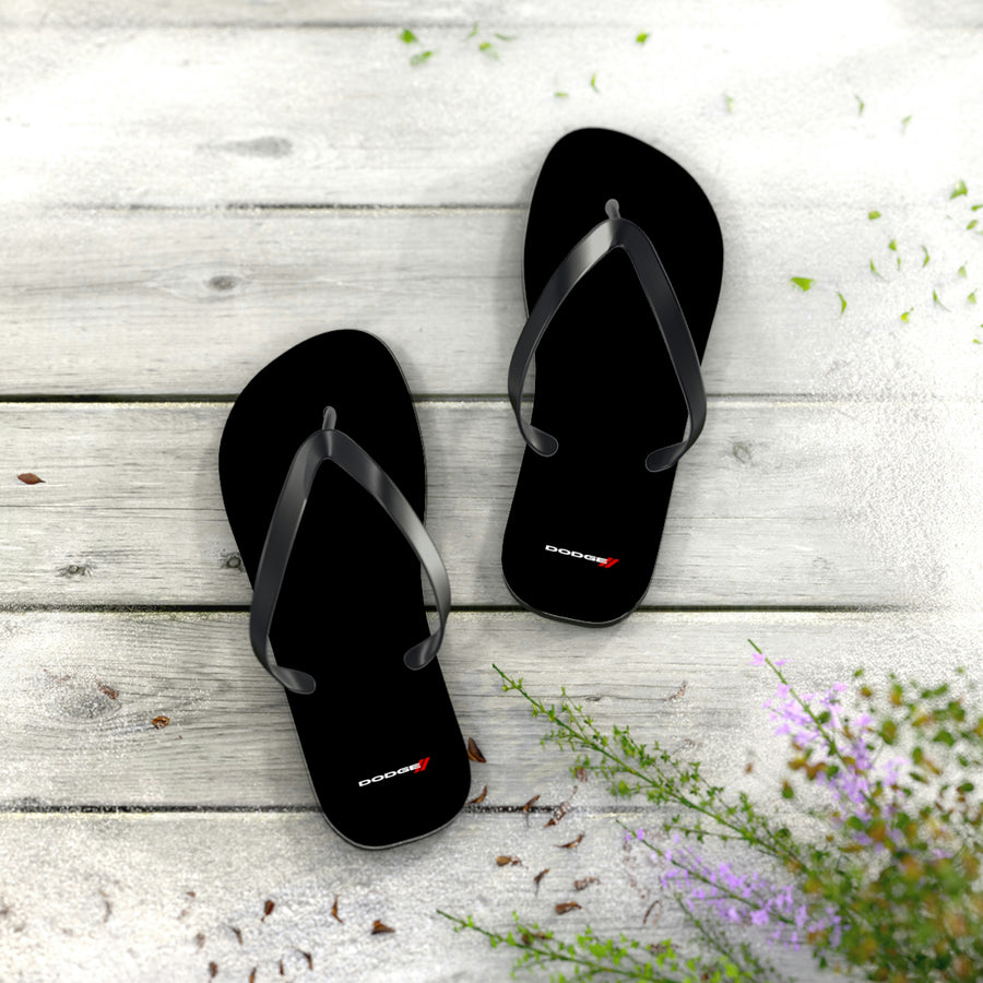 Unisex Black Dodge Flip Flops™