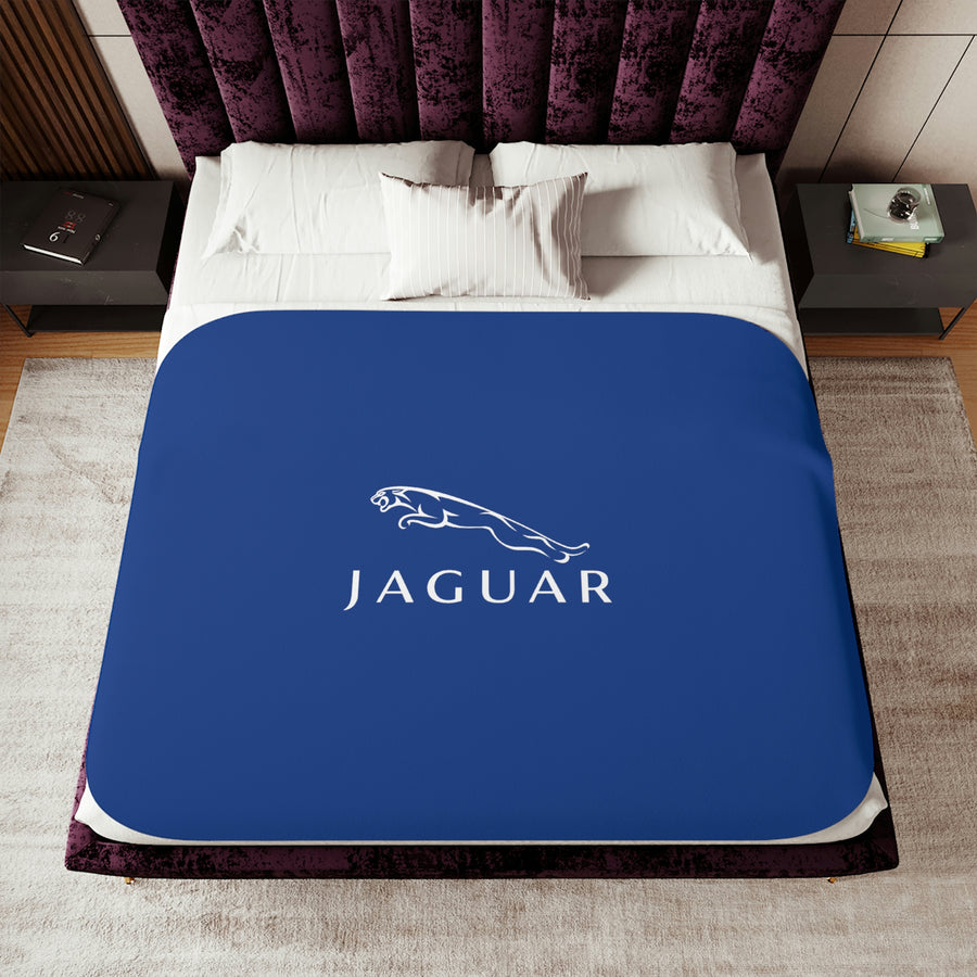 Dark Blue Jaguar Sherpa Blanket™