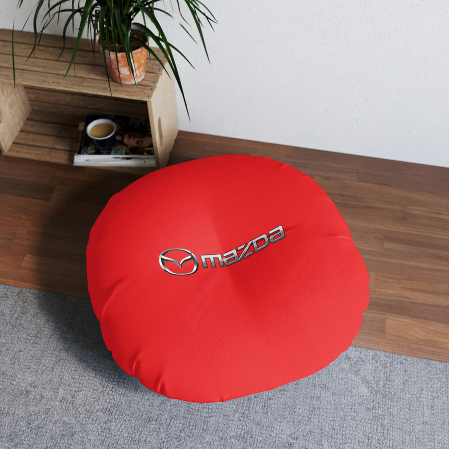 Red Mazda Tufted Floor Pillow, Round™