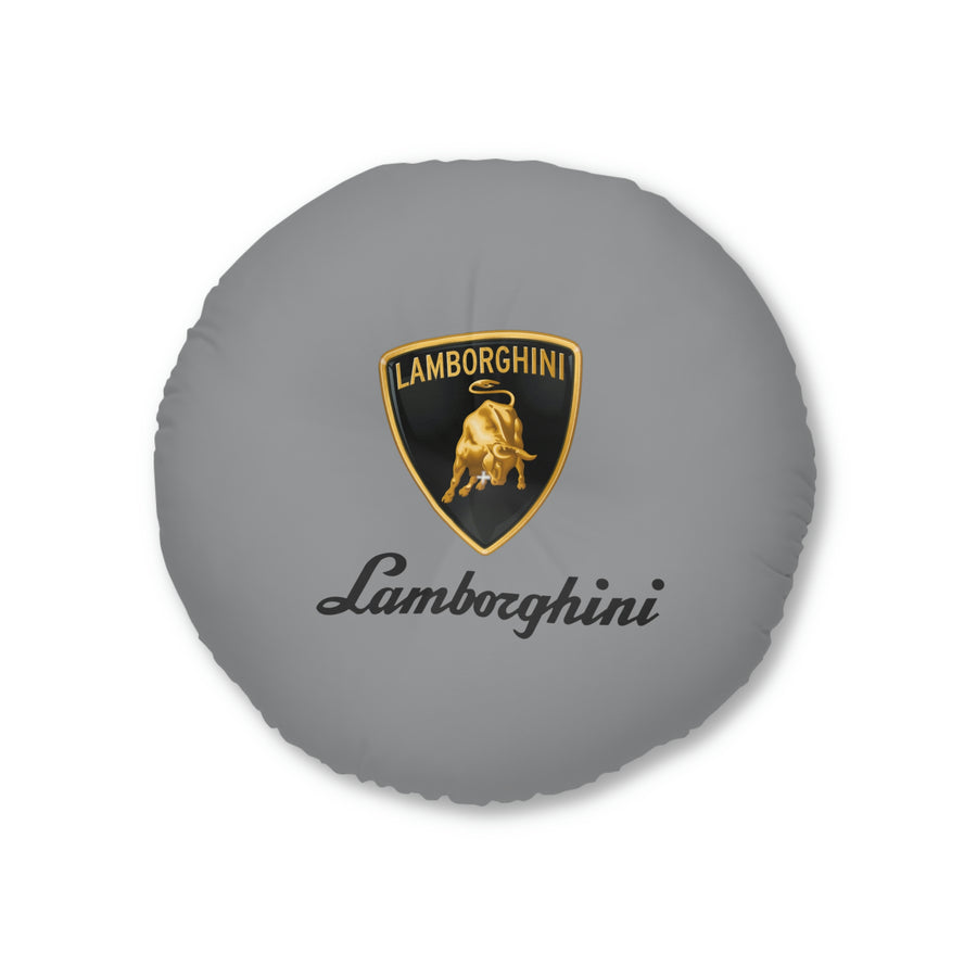 Grey Lamborghini Tufted Floor Pillow, Round™