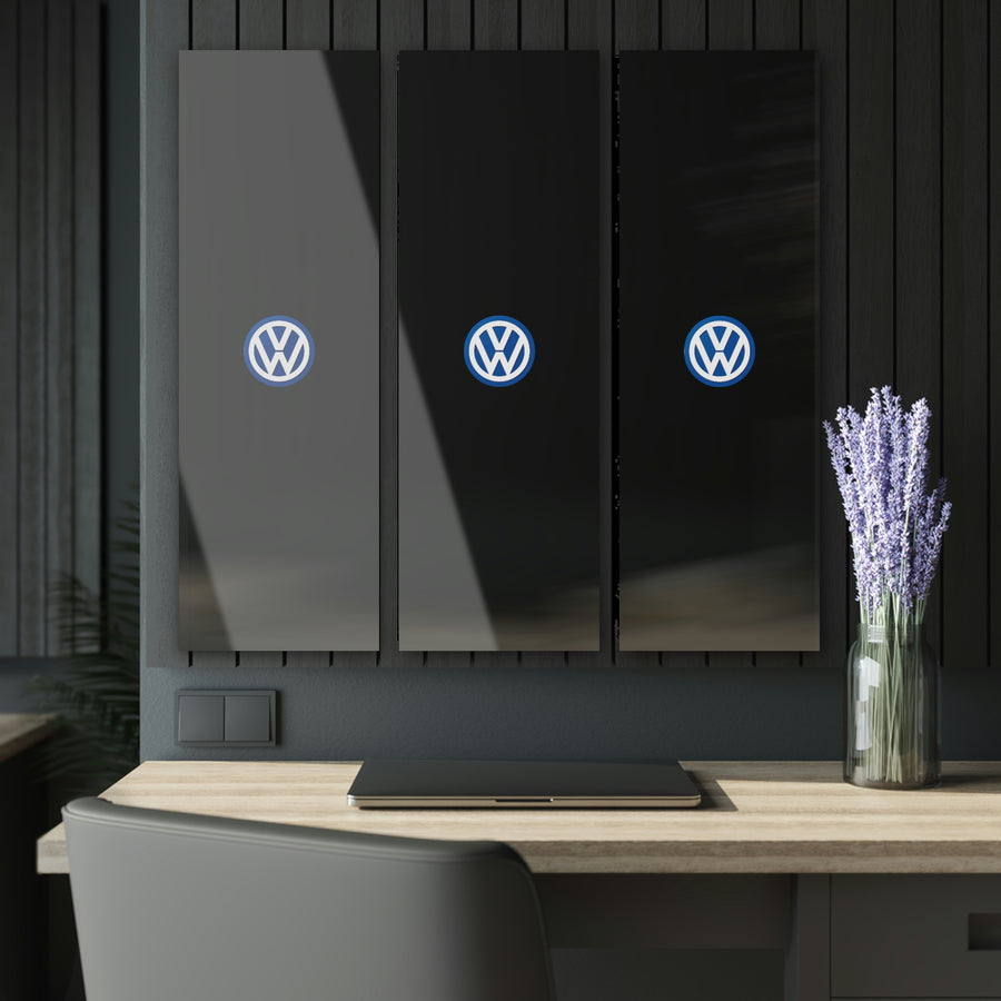 Black Volkswagen Acrylic Prints (Triptych)™