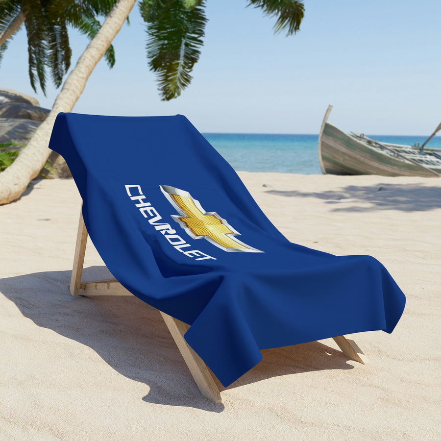 Dark Blue Chevrolet Beach Towel™