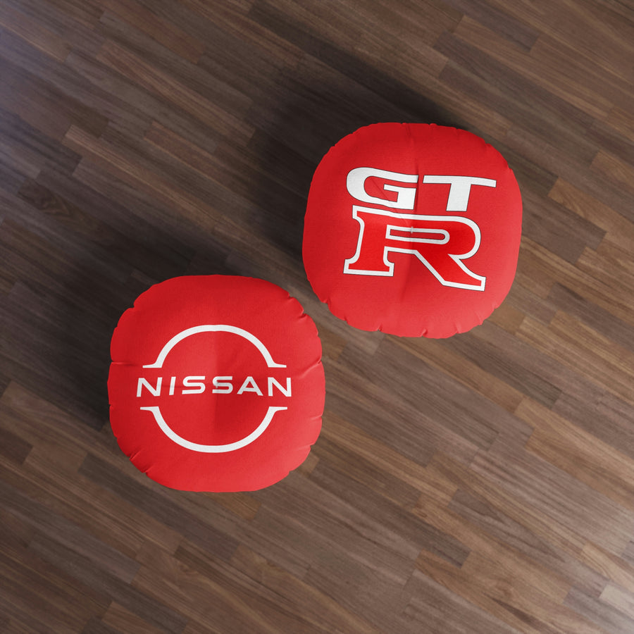 Red Nissan GTR Tufted Floor Pillow, Round™