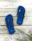 Unisex Dark Blue Jaguar Flip Flops™