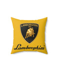 Yellow Lamborghini Spun Polyester Square Pillow™