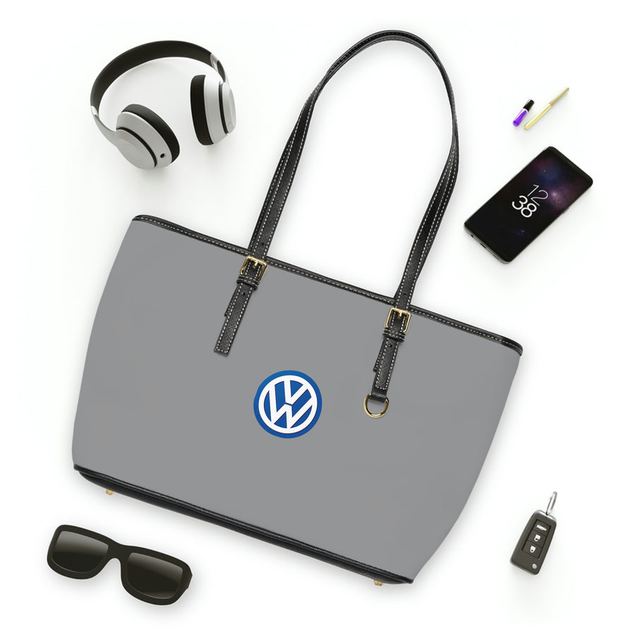 Grey Volkswagen Leather Shoulder Bag™