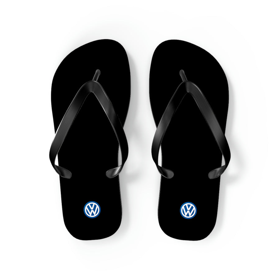 Unisex Black Volkswagen Flip Flops™