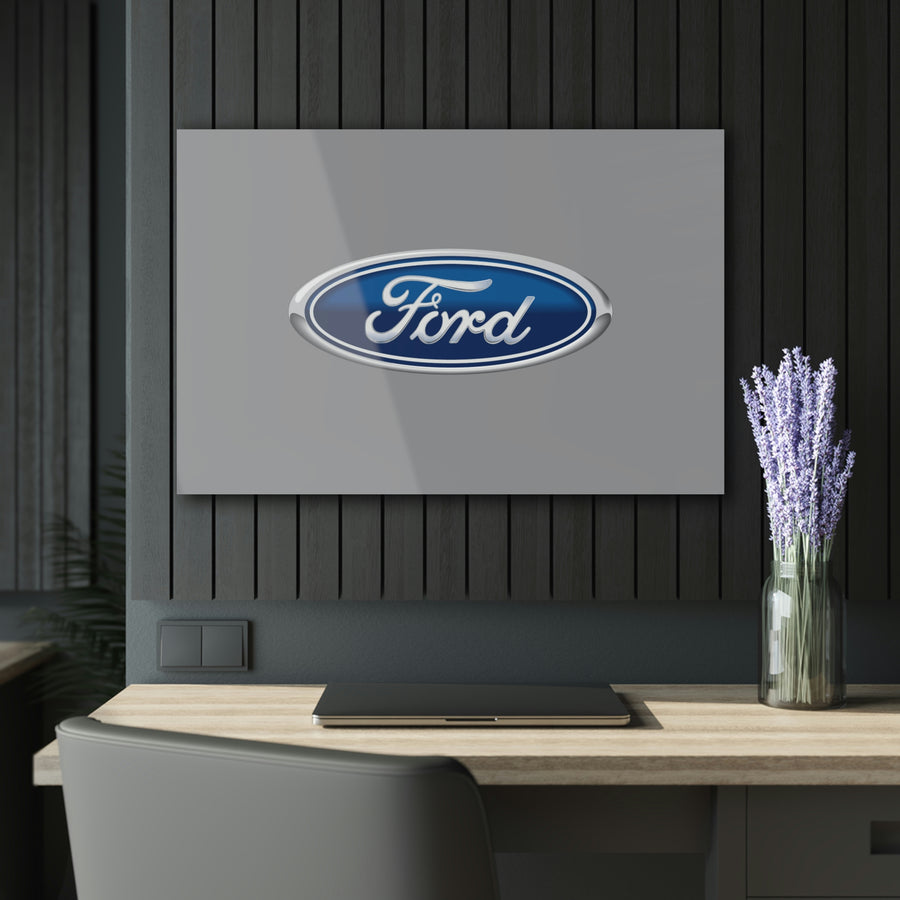 Grey Ford Acrylic Prints (French Cleat Hanging)™