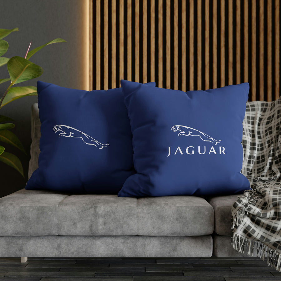 Dark Blue Jaguar Spun Polyester pillowcase™