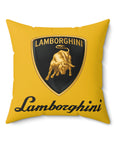 Yellow Lamborghini Spun Polyester Square Pillow™