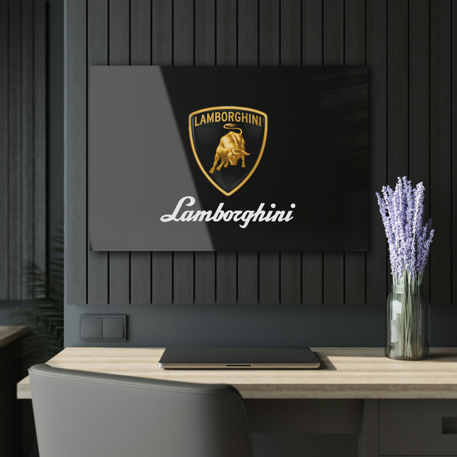 Black Lamborghini Acrylic Prints (French Cleat Hanging)™