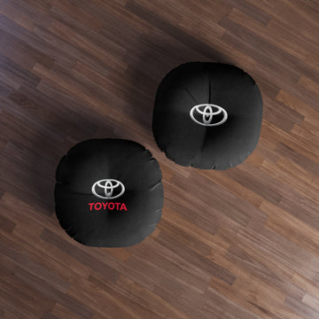 Black Toyota Tufted Floor Pillow, Round™