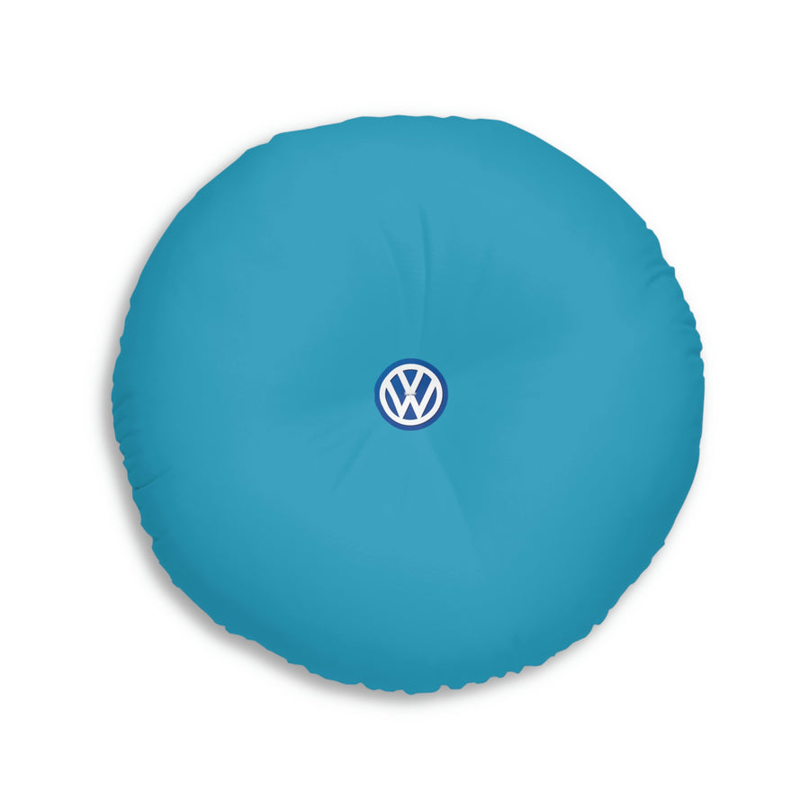 Turquoise Volkswagen Tufted Floor Pillow, Round™