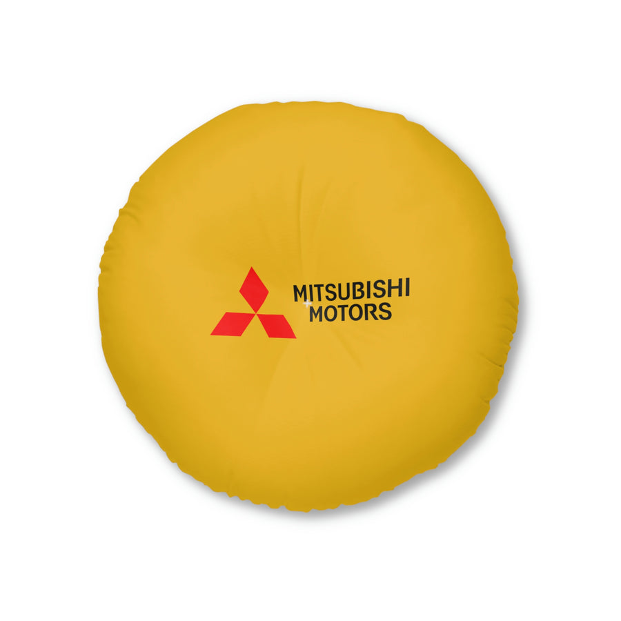 Yellow Mitsubishi Tufted Floor Pillow, Round™