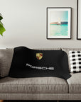 Black Porsche Sherpa Blanket, Two Colors™