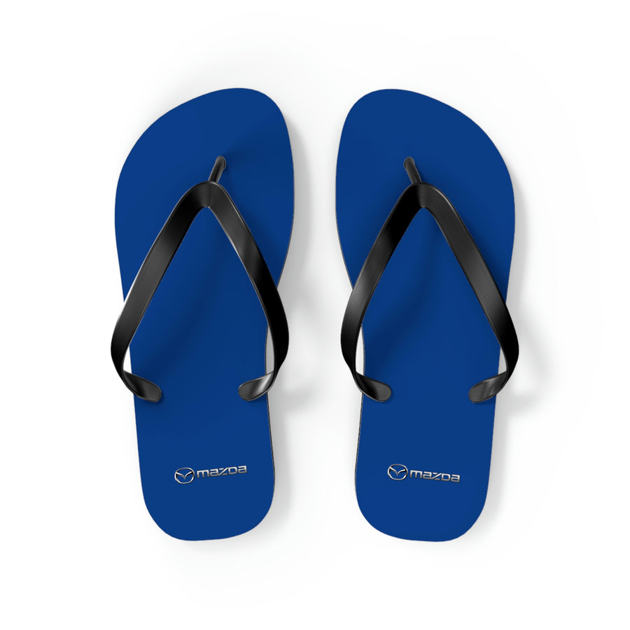 Unisex Dark Blue Mazda Flip Flops™