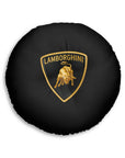 Black Lamborghini Tufted Floor Pillow, Round™