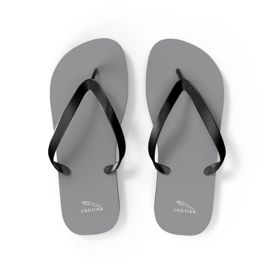 Unisex Grey Jaguar Flip Flops™