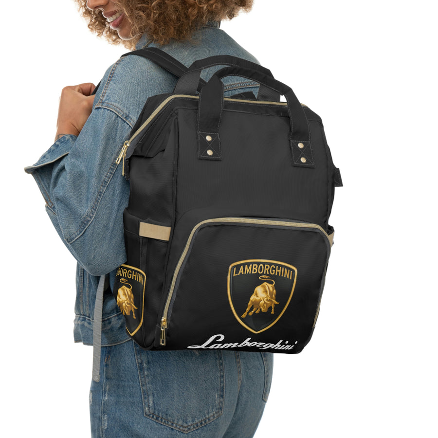 Black Lamborghini Multifunctional Diaper Backpack™