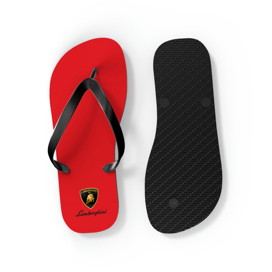 Unisex Red Lamborghini Flip Flops™