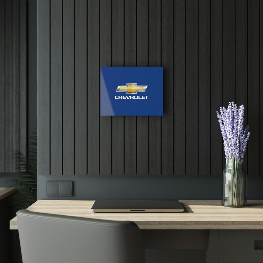 Dark Blue Chevrolet Acrylic Prints (French Cleat Hanging)™