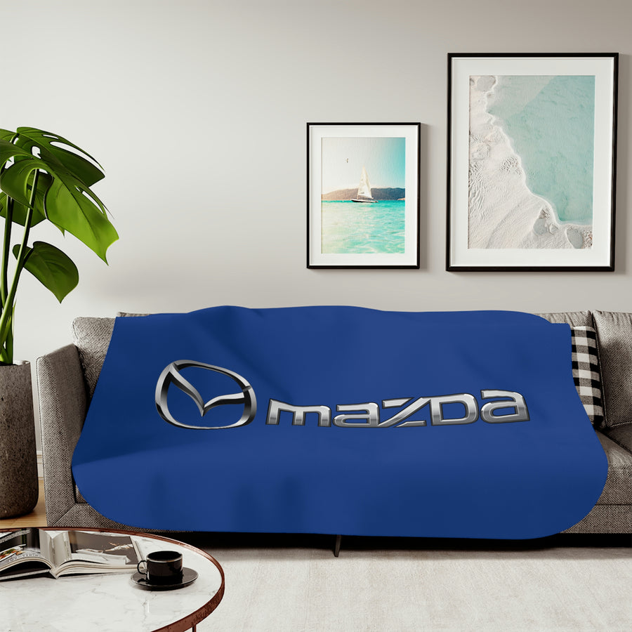 Dark Blue Mazda Sherpa Blanket™