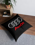 Black Audi Tufted Floor Pillow, Square™
