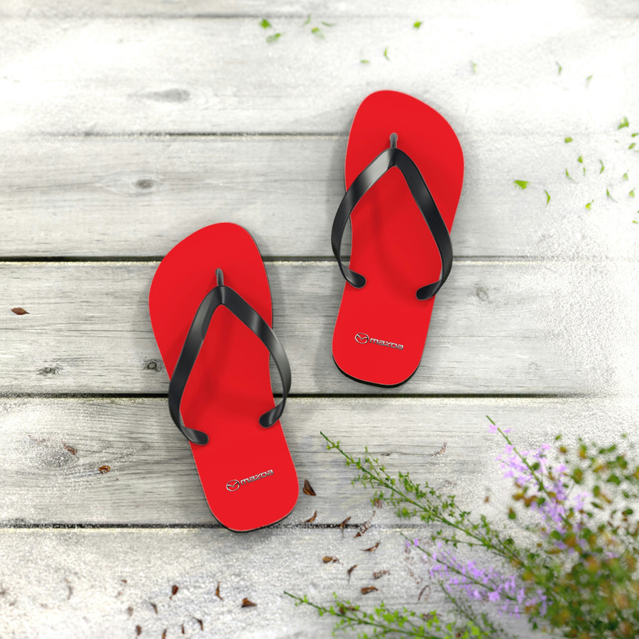 Unisex Red Mazda Flip Flops™