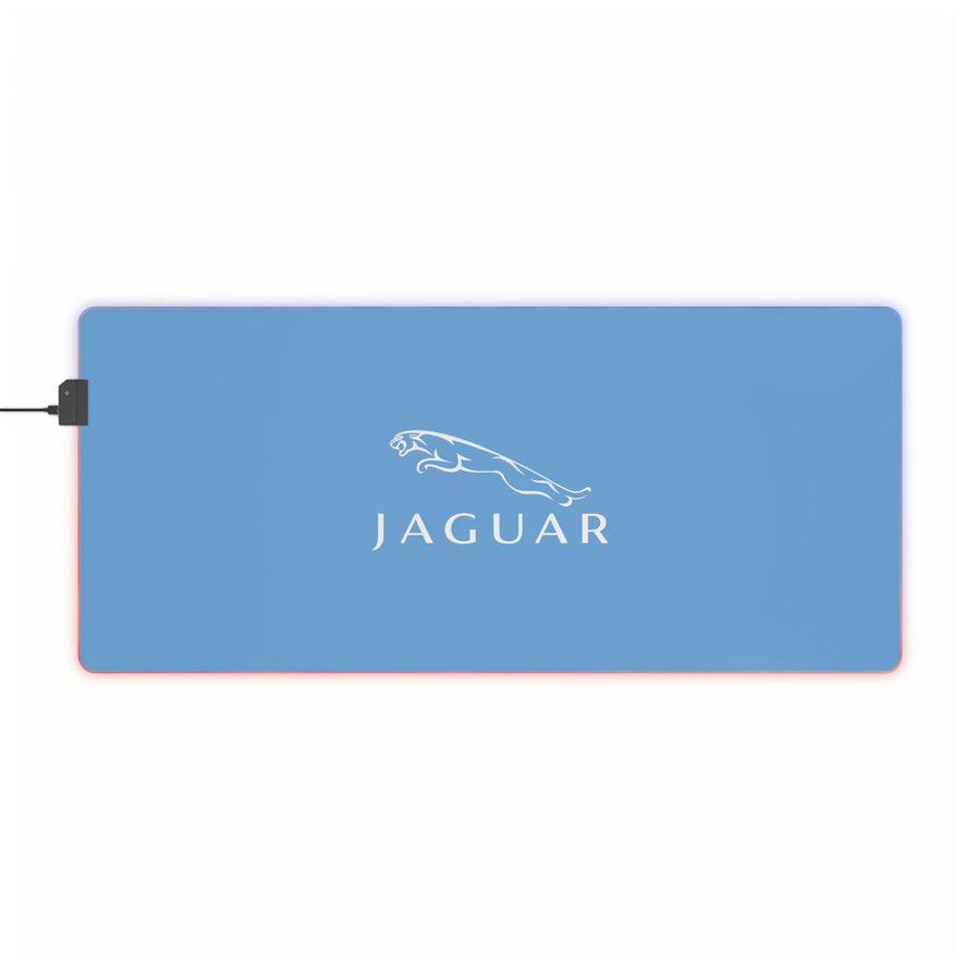 Light Blue Jaguar LED Gaming Mouse Pad™