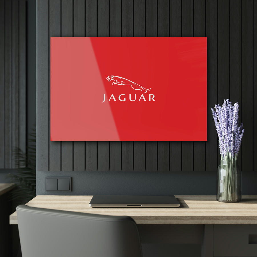 Red Jaguar Acrylic Prints (French Cleat Hanging)™