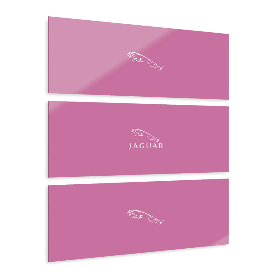 Light Pink Jaguar Acrylic Prints (Triptych)™